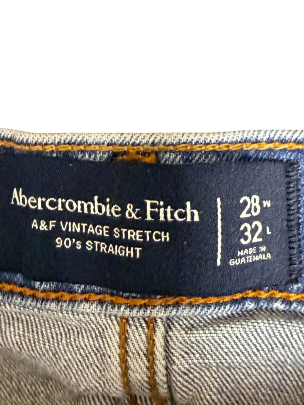 ABERCROMBIE & FITCH Men's Vintage Stretch 90's Straight Jeans | Size 28x32